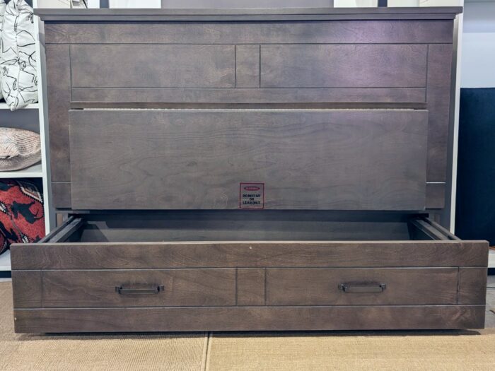 Cabinet Bed Queen Size - Console Desk – Dark Grey - Image 2