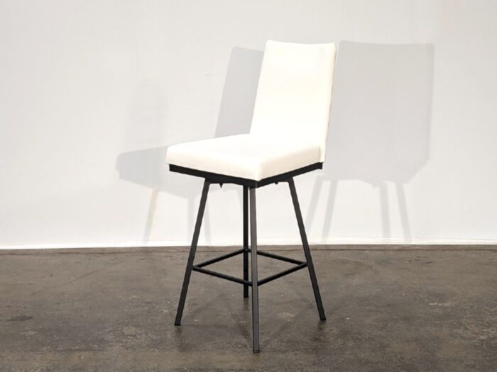 Amisco Linea Upholstered Counter Swivel Stool- Black Coral 25- Blizzard DH