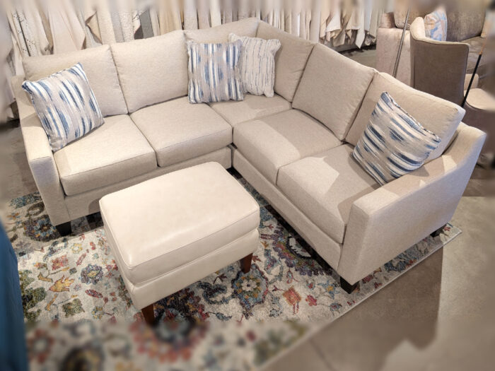 Mesa Sectional LHF Loveseat & Sofa W/Return - Simplex French Vanilla