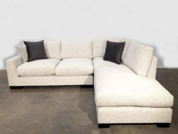 Max Sectional Sofa – RHF Chaise Return- Wesley Linen