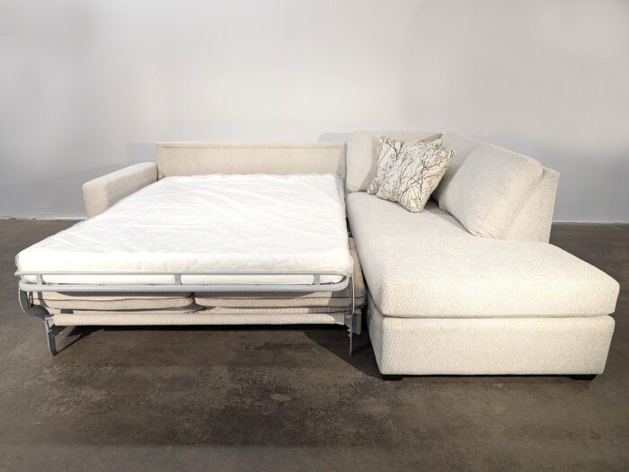 Lachlan Sectional RHF-Chaise 3- Double Sofa Bed – Struttura Ivory - Image 2