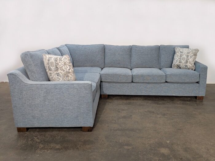 Mateo Sectional - RHF Sofa & Sofa W/Return & Bumper- Marley French Blue - Image 2