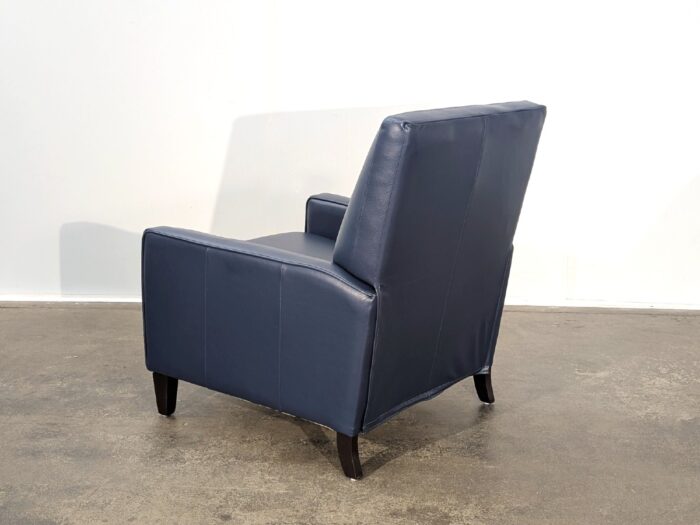 Linus Push Back Leather Recliner - Astro Cobalt - Image 5