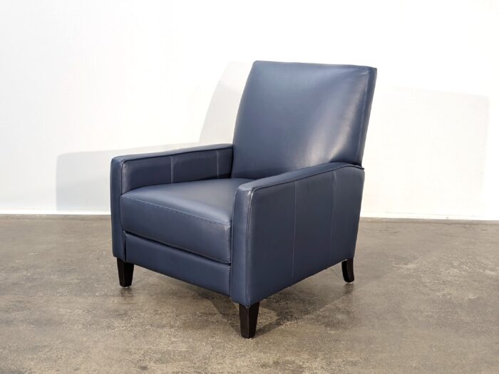 Linus Push Back Leather Recliner - Astro Cobalt - Image 2