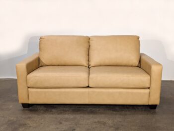 Layne Condo Sofa- Barrel Tan Leather