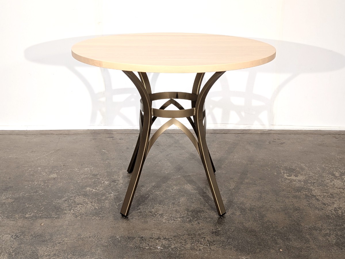 Amisco Kai Table- Sugar Bronze 69- Nature NT- Birch 36" DIA Top - Image 2