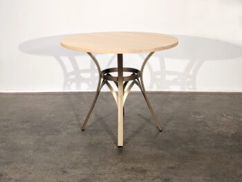 Amisco Kai Table- Sugar Bronze 69- Nature NT- Birch 36" DIA Top