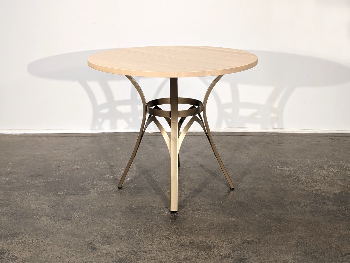 Amisco Kai Table- Sugar Bronze 69- Nature NT- Birch 36" DIA Top