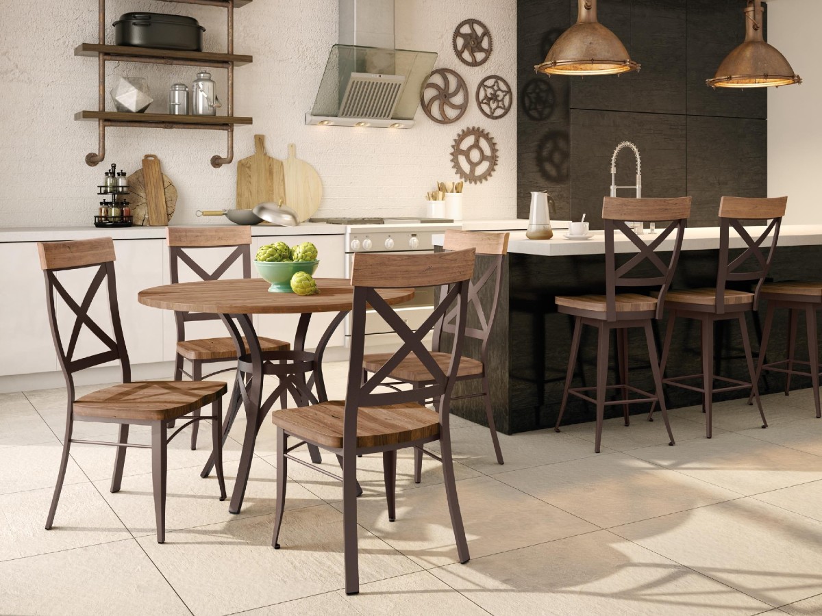 Amisco Kai Table- Sugar Bronze 69- Nature NT- Birch 36" DIA Top - Image 8