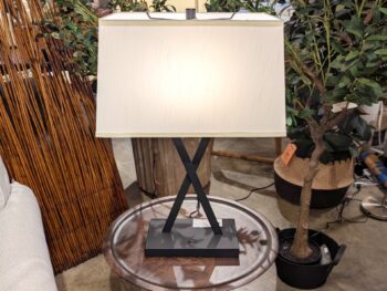 Table Lamp- Square Shade X - USB Port