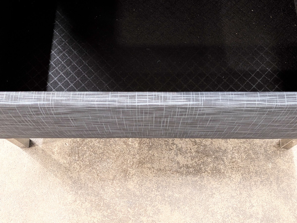 Custom Storage Rectangular Ottoman - Elite Tupelo Vinyl - Image 6