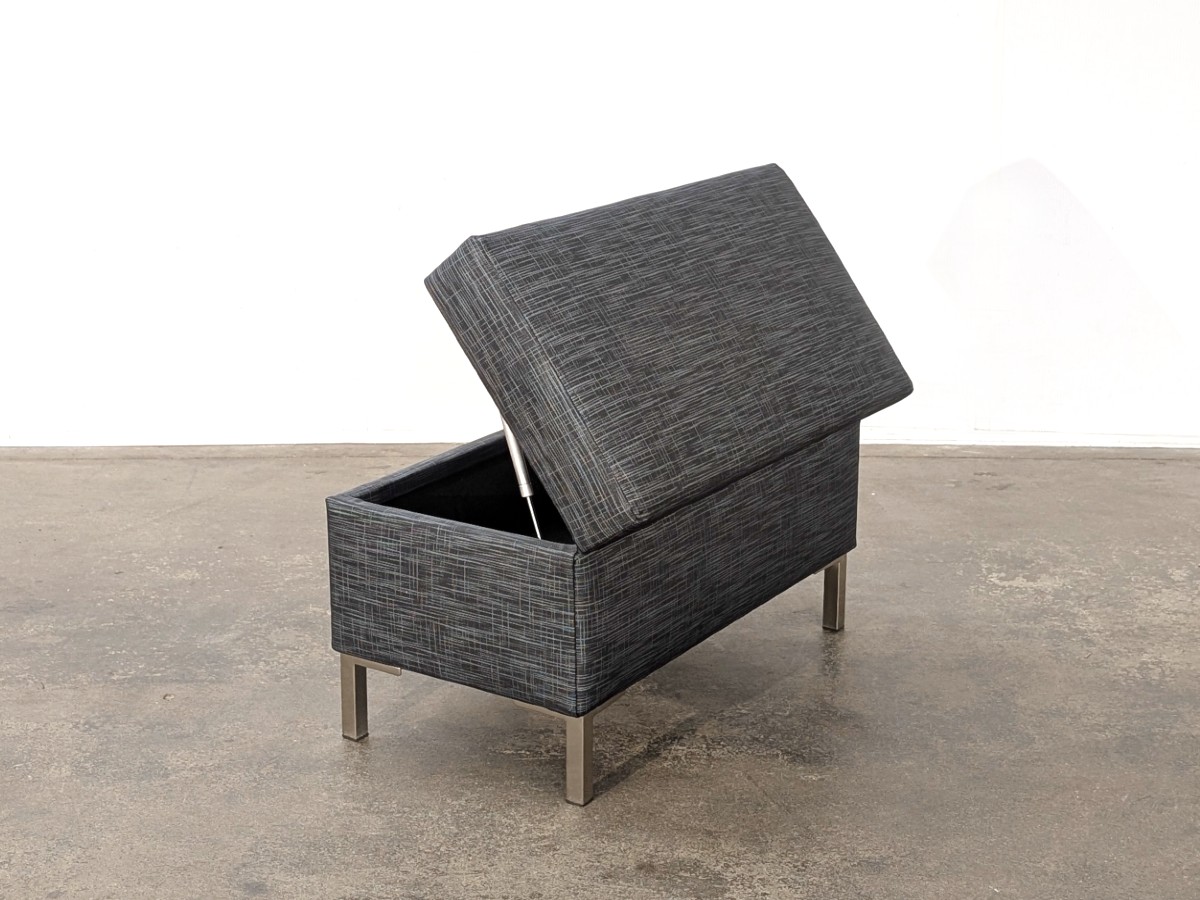 Custom Storage Rectangular Ottoman - Elite Tupelo Vinyl - Image 5