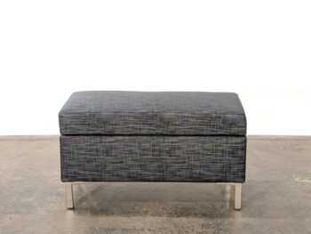 Custom Storage Rectangular Ottoman - Elite Tupelo Vinyl