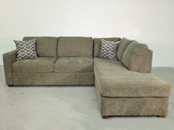 Lachlan Sectional RHF-Chaise 3- Queen Sofa Bed – Poplin Olive
