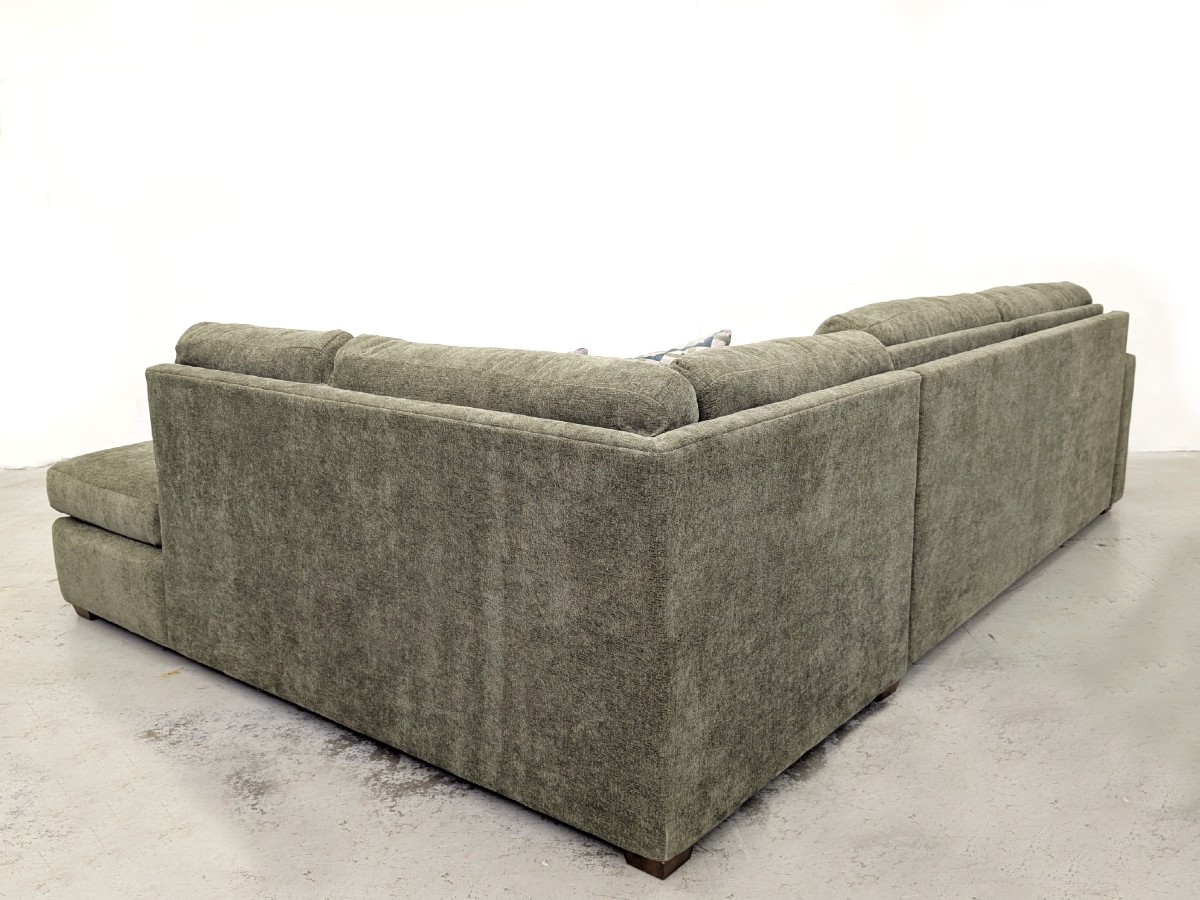 Lachlan Sectional RHF-Chaise 3- Queen Sofa Bed – Poplin Olive - Image 2