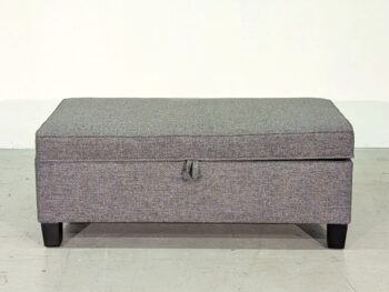 Custom Storage Ottoman - Willow Smoke