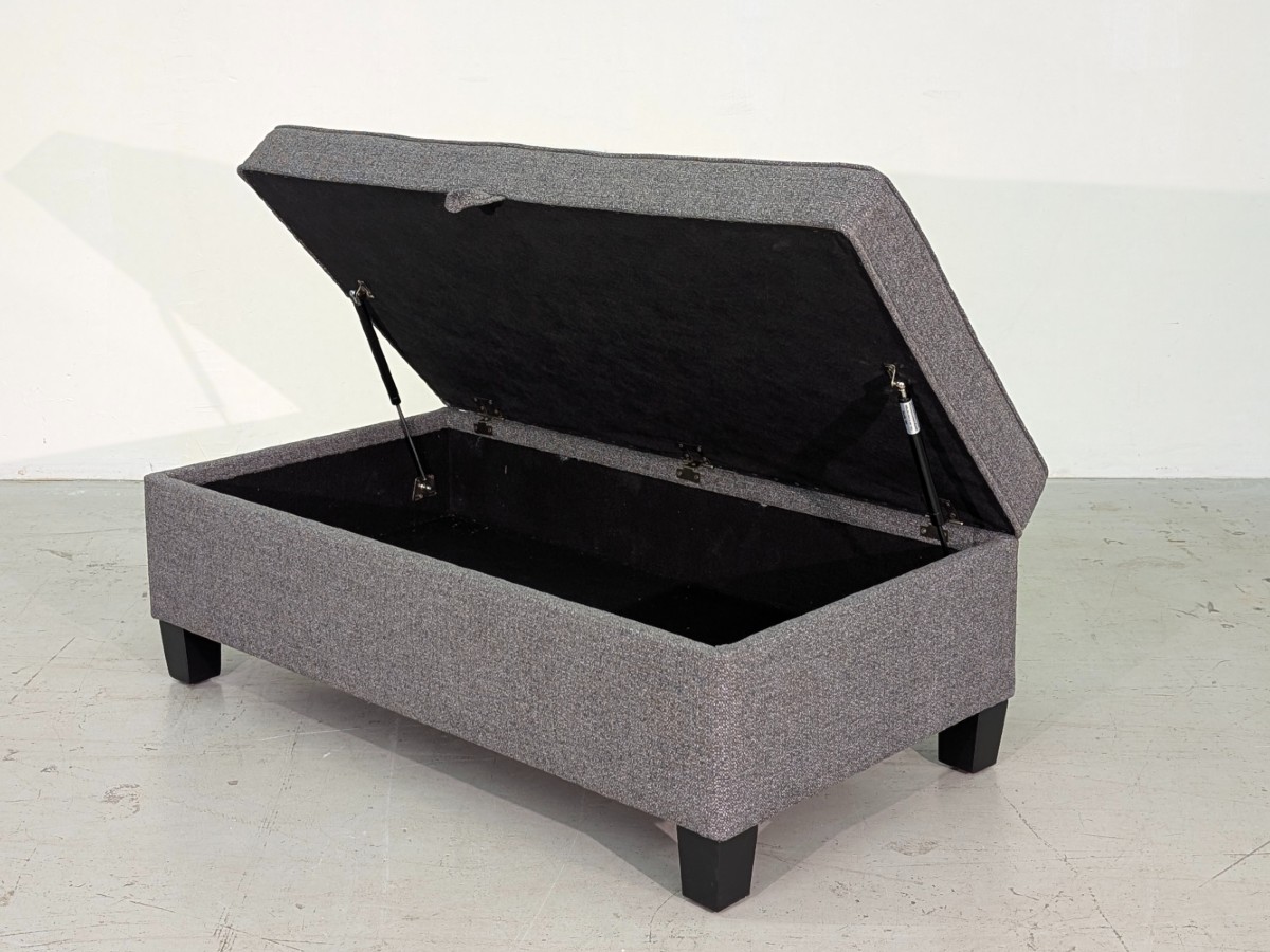 Custom Storage Ottoman - Willow Smoke - Image 2