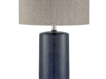 Blue Vase - Grey Shade - Table Lamp