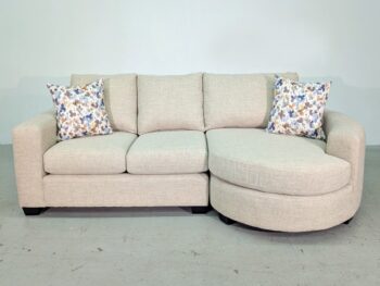 Connor RHF Round Chaise- 2 pc Sectional – Prelude Pebble