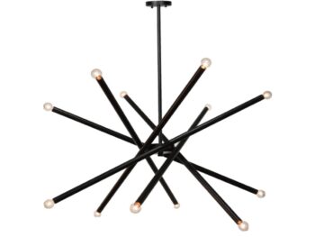 Clement- Black Matchsticks - Ceiling Fixture