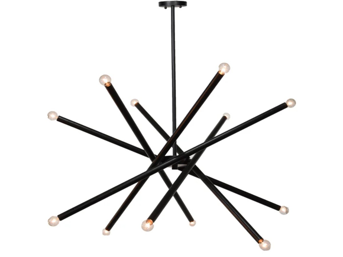 Clement- Black Matchsticks - Ceiling Fixture