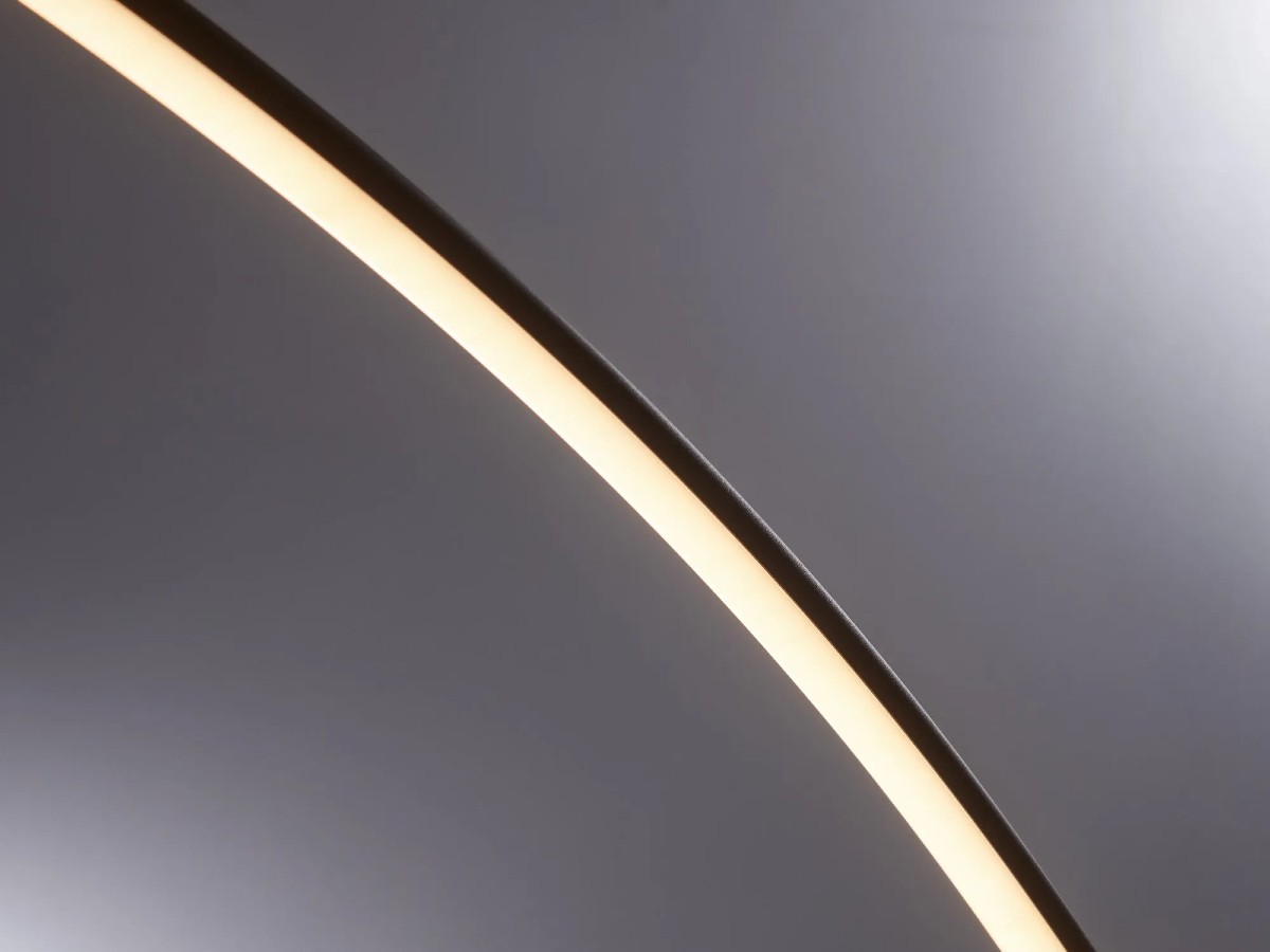 Floor Lamp - Round Circle LED - Black - Image 2