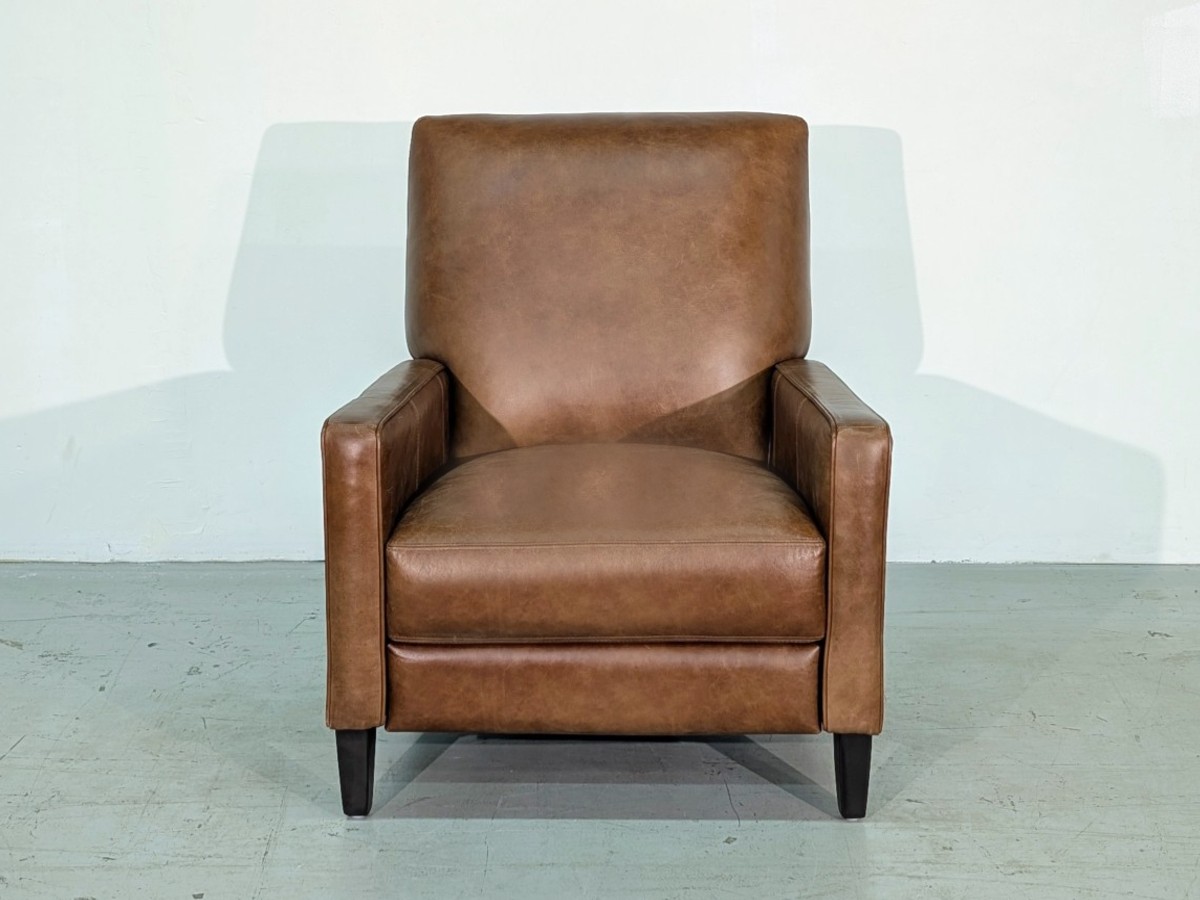 Linus Push Back Leather Power Recliner - Cowboy Latte