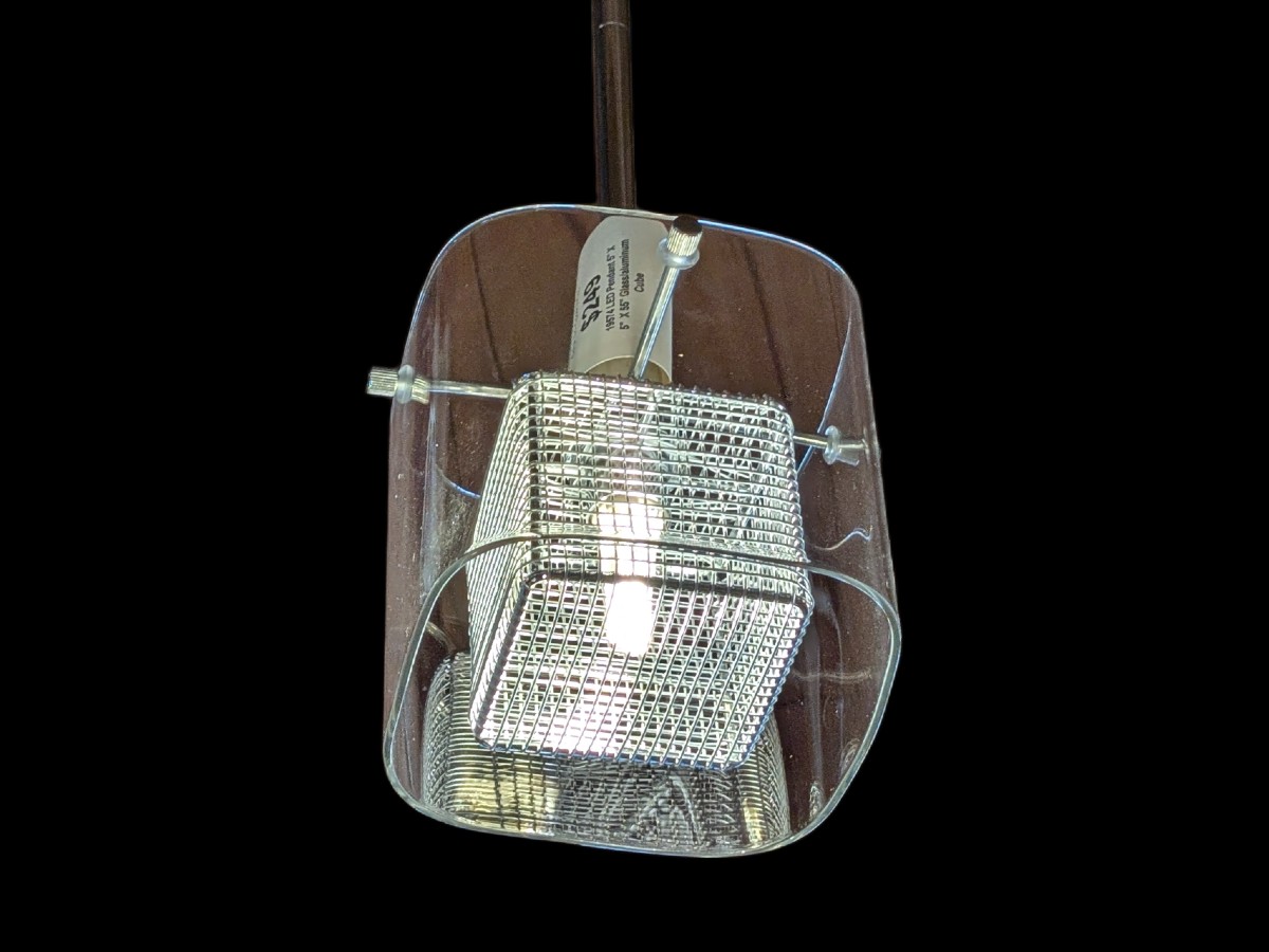 Cube- Glass Shade - Ceiling Fixture - Image 2