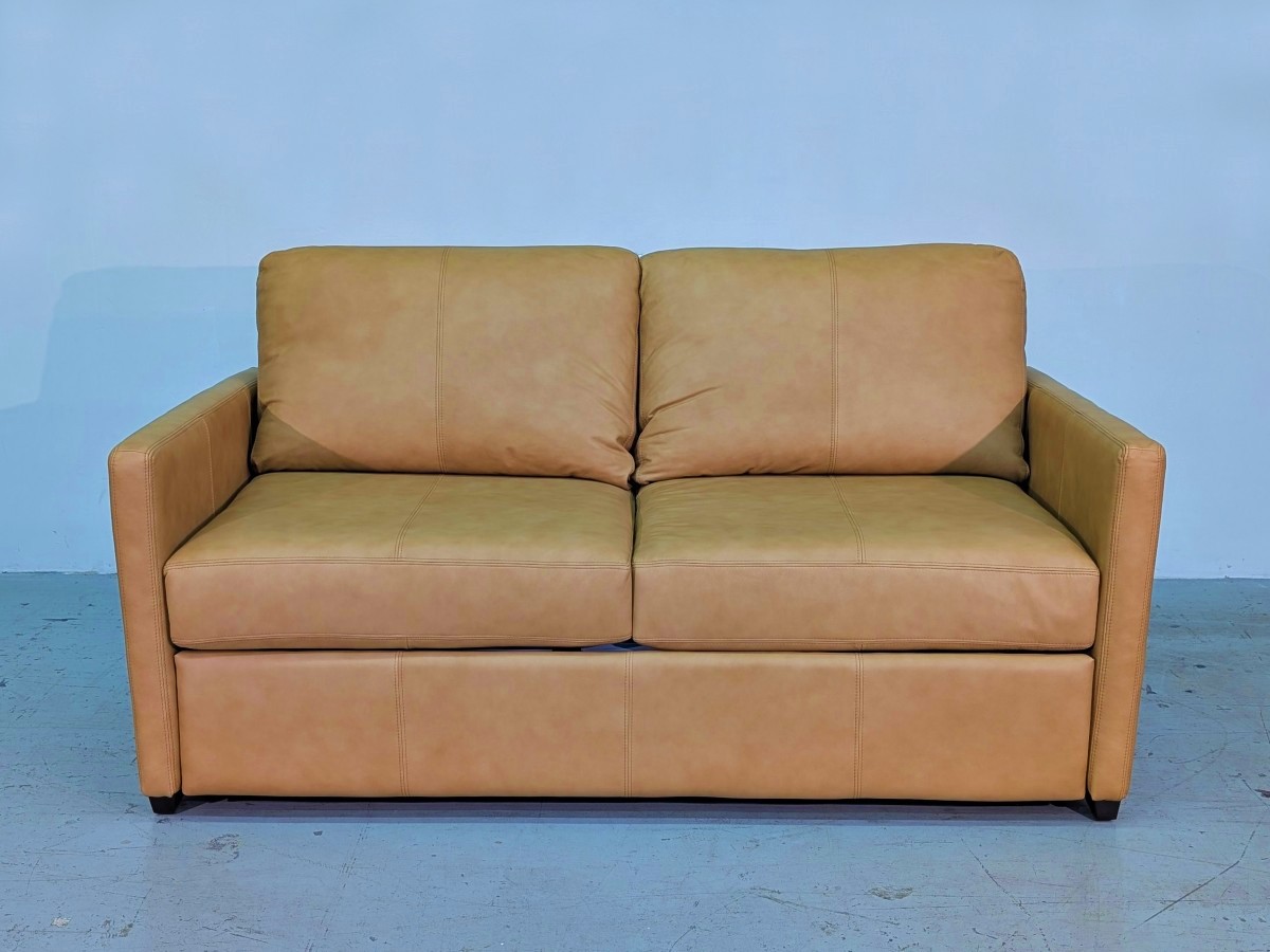 Lachlan-5 Double Sofa Bed - Barrel Tan Leather
