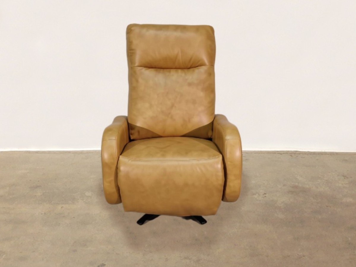 Lando Leather Swivel Power Recliner - Barrel Tan