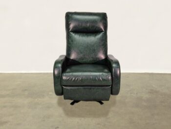Lando Leather Swivel Power Recliner - Genius Green